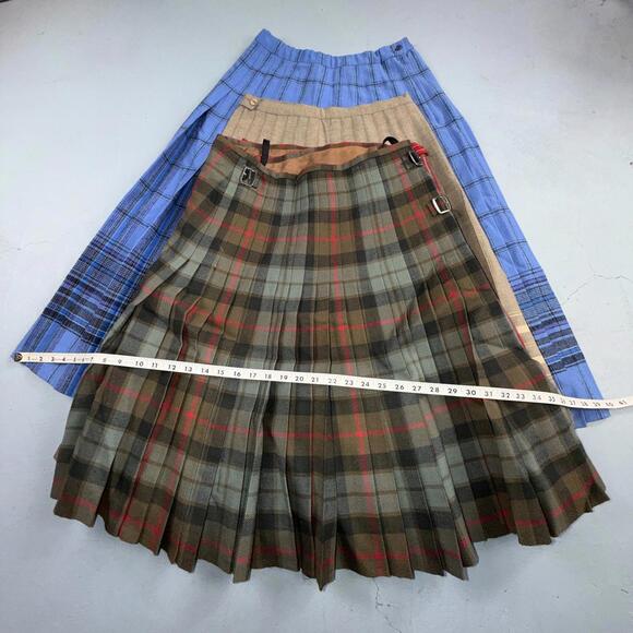 Womens Lot Of 4 Vintage Skirts Plaid Preppy School Pleated Wool Tartan Pendleton - Picture 9 of 16